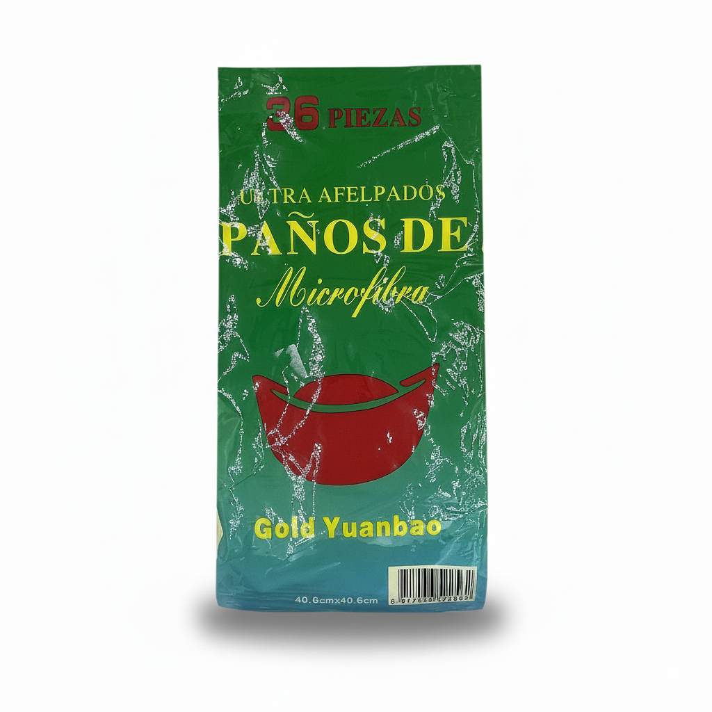 Paños de Microfibra Amarillos – Paquete de 36 (Gold Yuanbao)