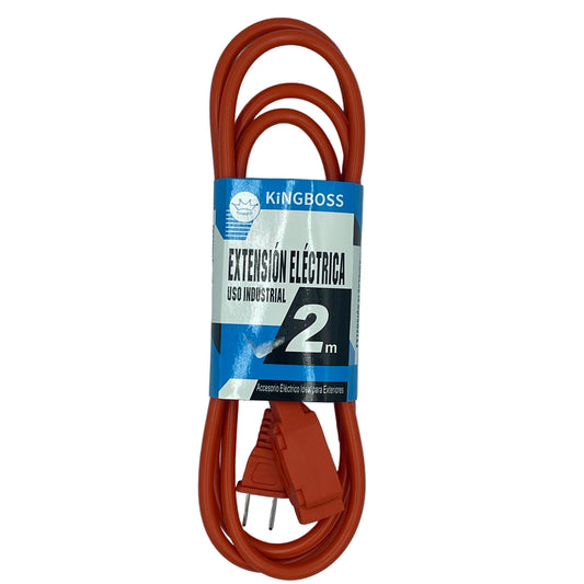 Red electrical extension cord with Kingboss packaging on a gray background